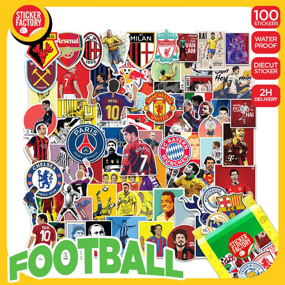 Football - Set 100 sticker hình dán