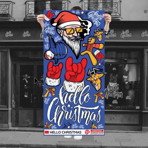  HELLO CHRISTMAS - Noel Decoration Sticker 