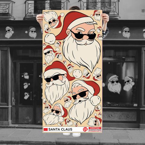  SANTA CLAUS - Noel Decoration Sticker 