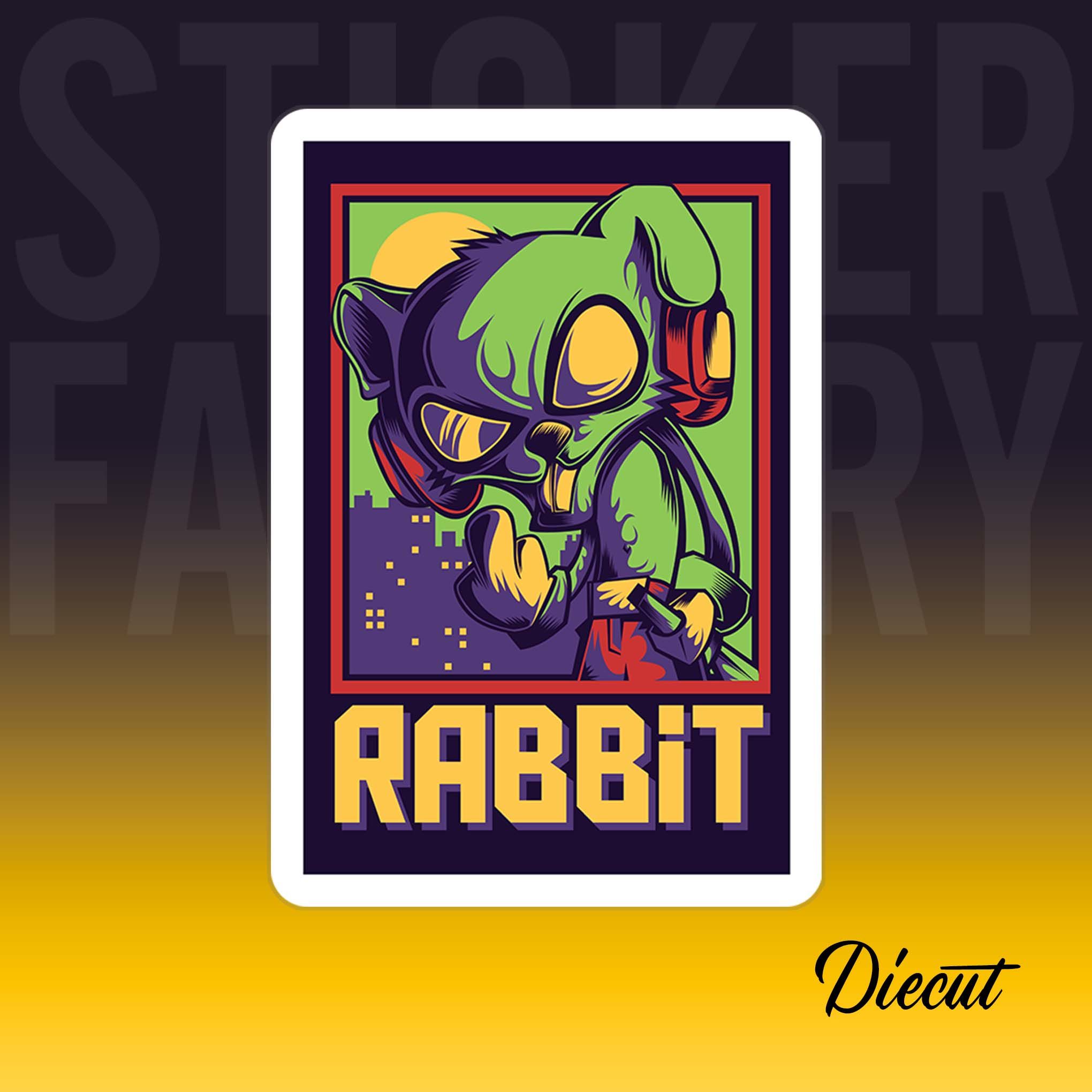 RABBIT SWAG 7cm - Sticker Die-cut hình dán cắt rời