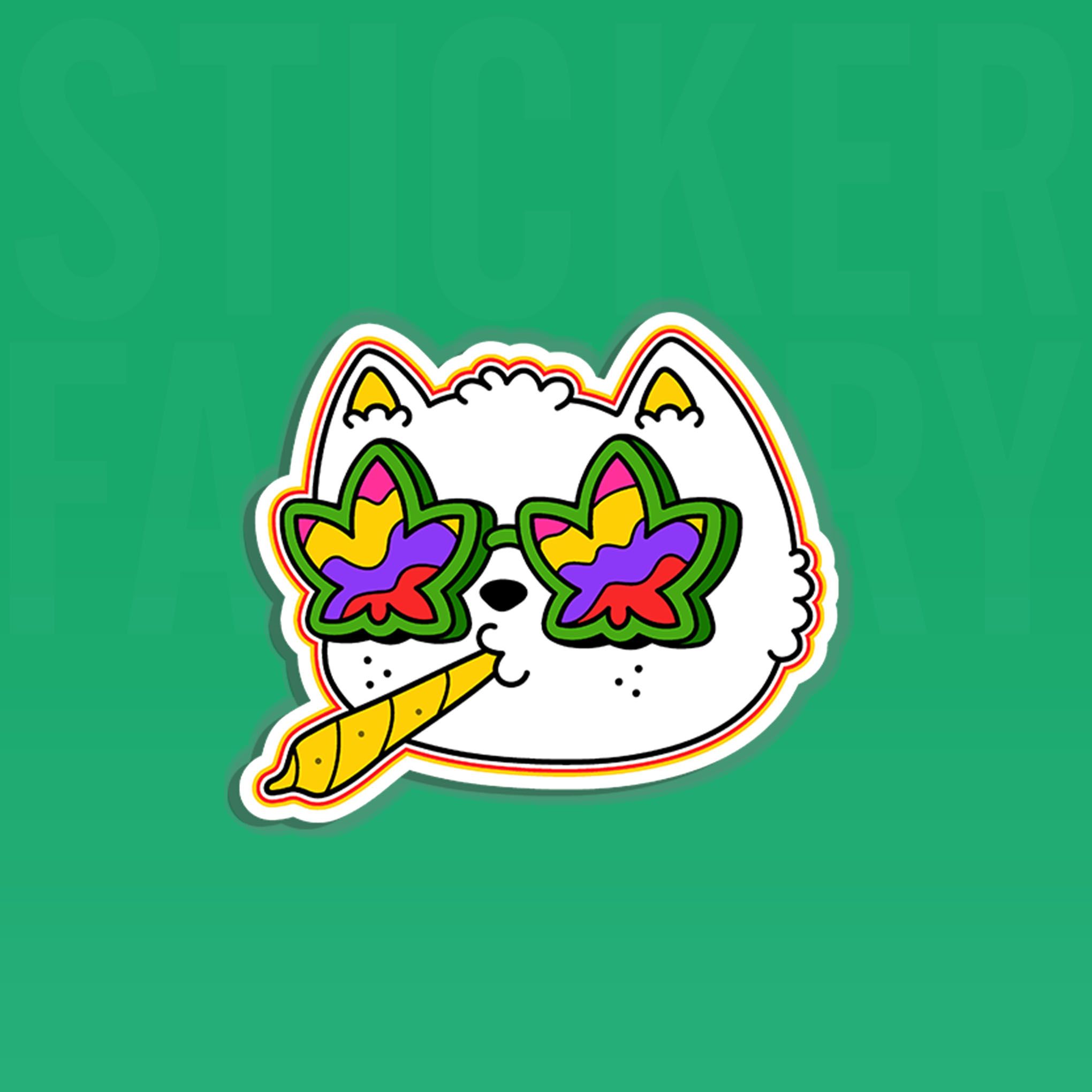 TRIPPY CAT 7cm - Sticker Die-cut hình dán cắt rời