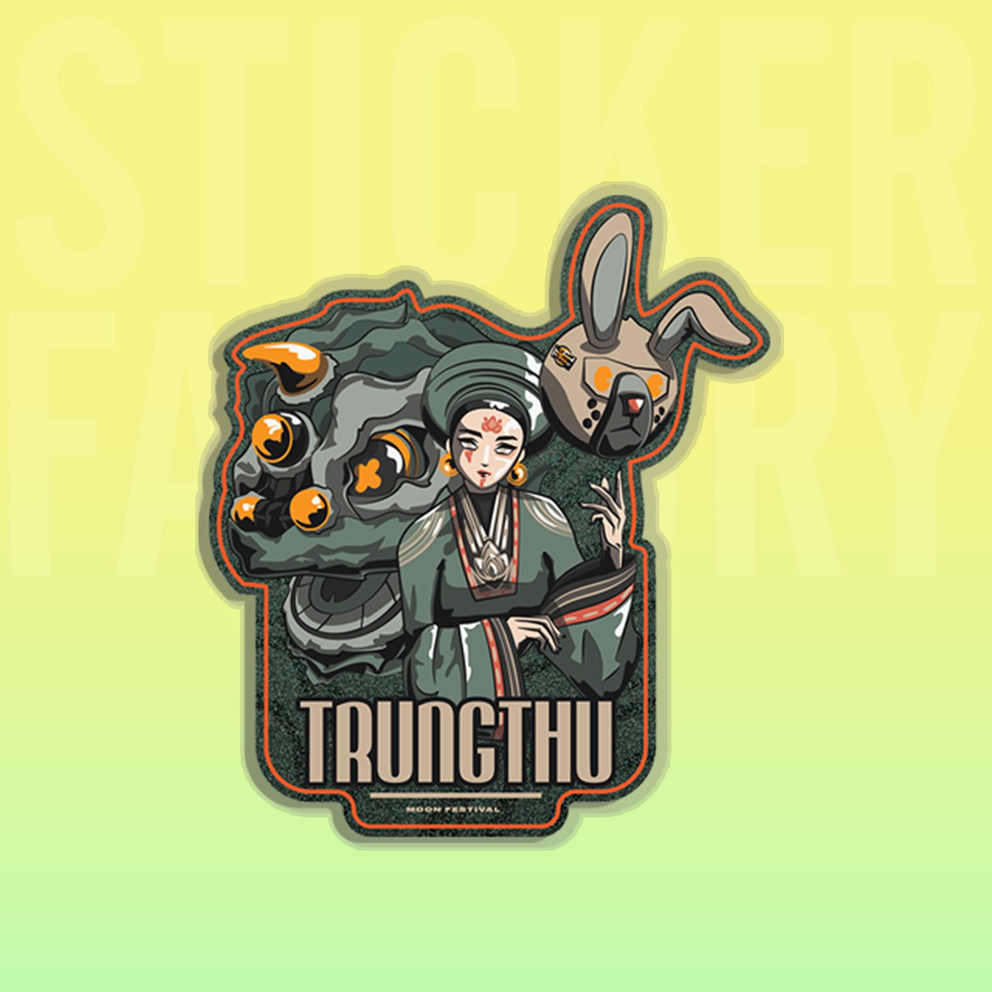 TRUNG THU 7cm - Sticker Die-cut hình dán cắt rời