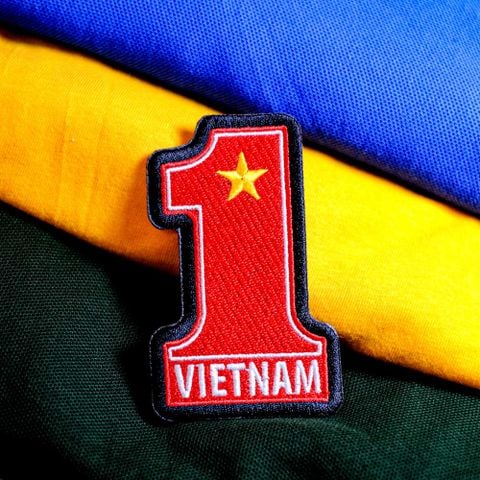  PATCH002 VIETNAM FLAG NUMBER 1 - Patch vải thêu ủi chuyển nhiệt 