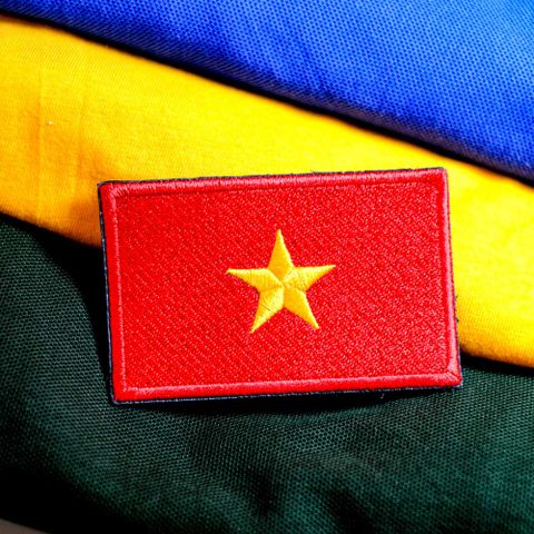  PATCH003 VIETNAM FLAG - Patch vải thêu ủi chuyển nhiệt 