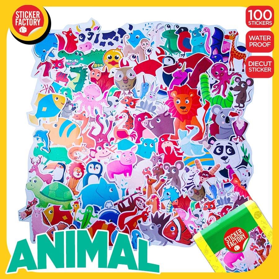 Set 100 Sticker hình dán - Animals – Sticker Factory Set 100 Sticker hình dán - Animals – Sticker Factory
