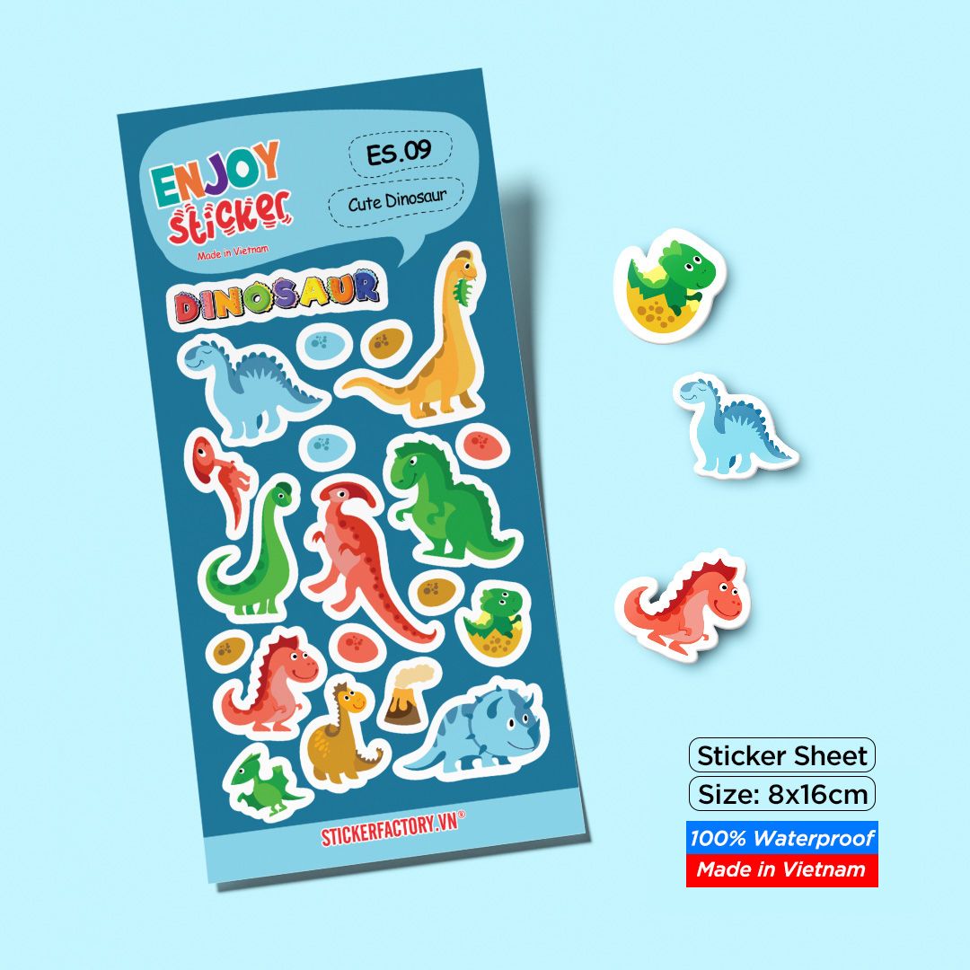 ES09 Cute Dinosaur -  Enjoy sticker sheet