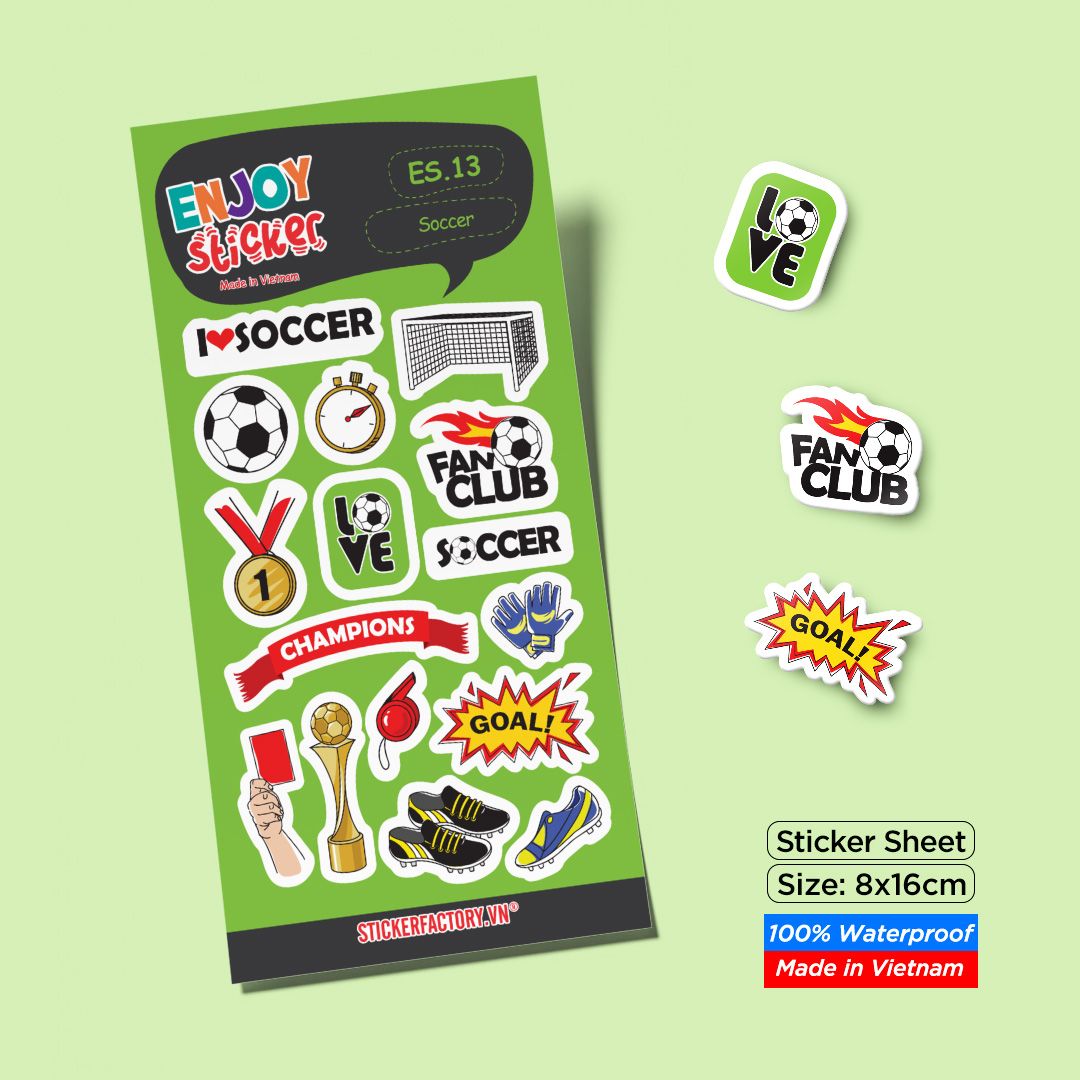 ES13 Soccer -  Enjoy sticker sheet