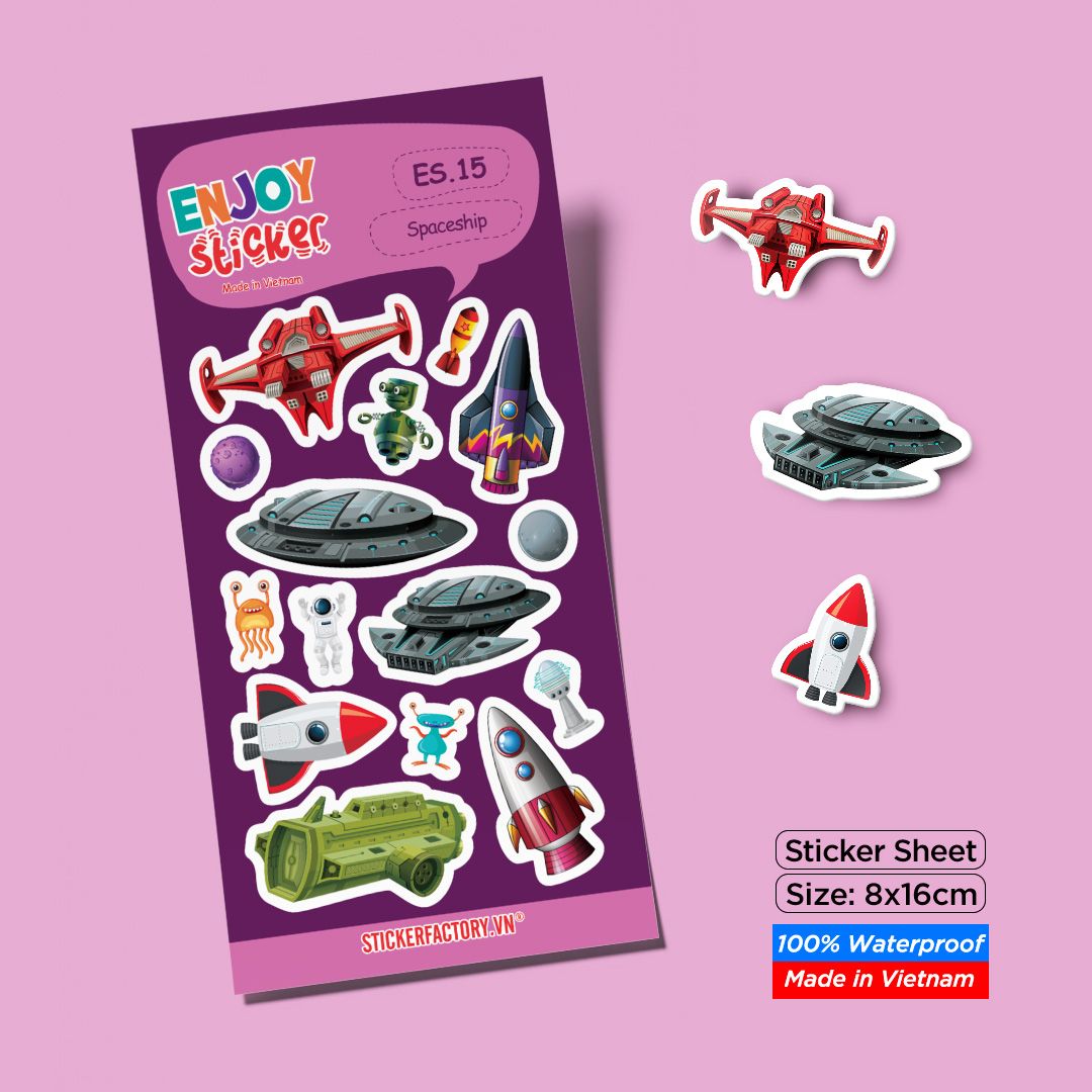 ES15 Spaceship -  Enjoy sticker sheet