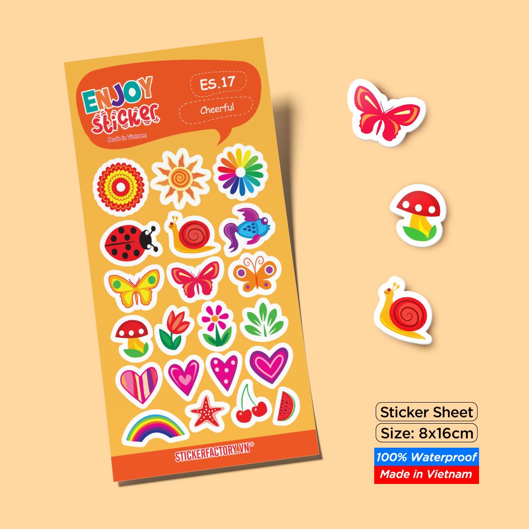 ES17 Cheerful -  Enjoy sticker sheet