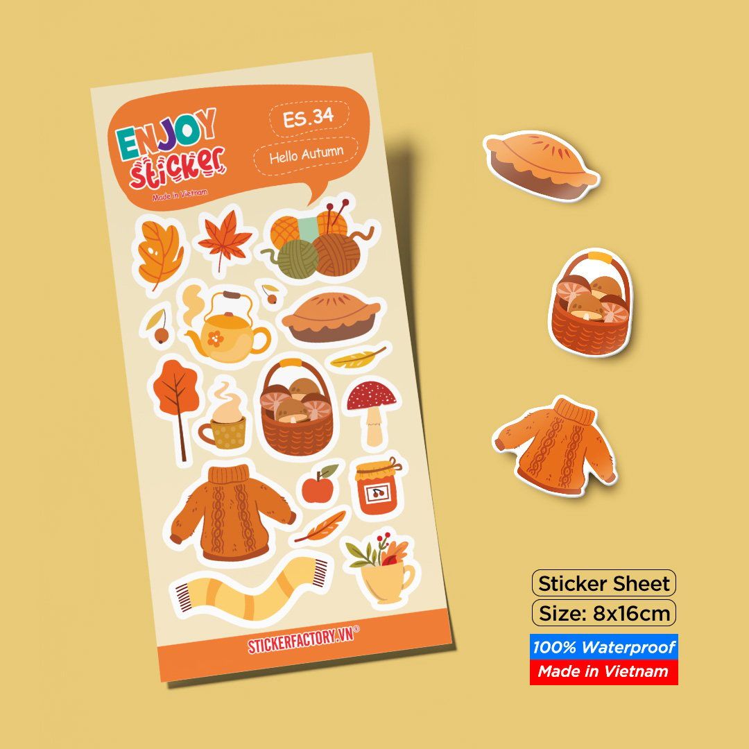 ES34 Hello Autumn -  Enjoy sticker sheet
