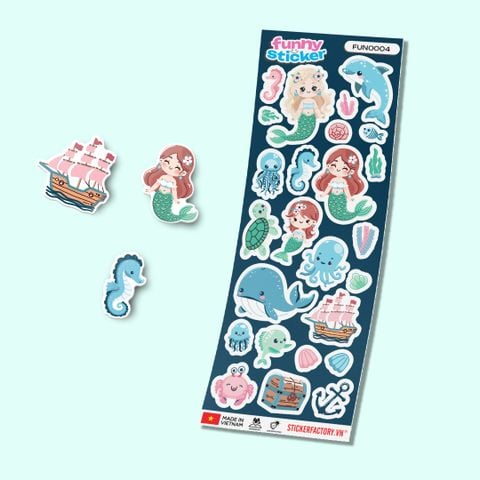  FUNNY0004 UNDERSEA - Sticker hình dán 