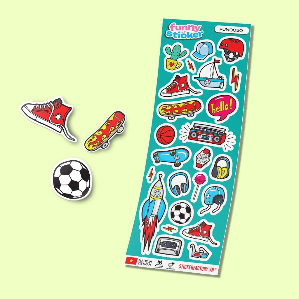  FUNNY0050 STREET STYLE - Sticker hình dán 
