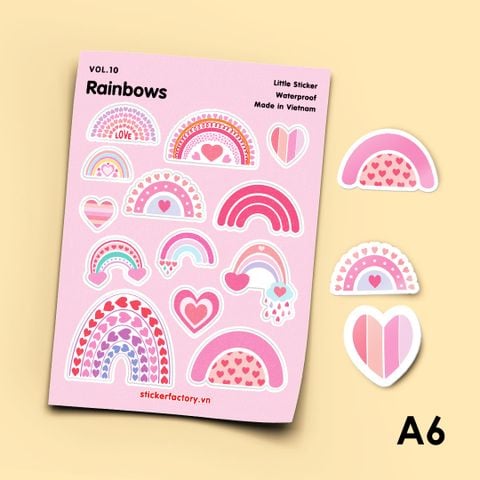  Vol.10 Rainbows - Little sticker sheet A6 