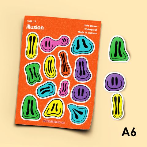  Vol.17 Illusion - Little sticker sheet A6 