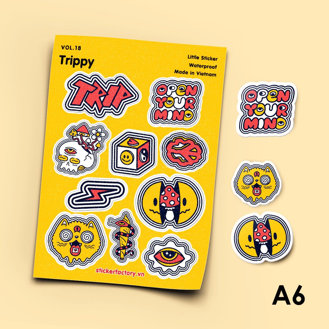 Vol.18 Trippy - Little sticker sheet A6