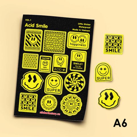  Vol.1 Acid Smile - Little sticker sheet A6 