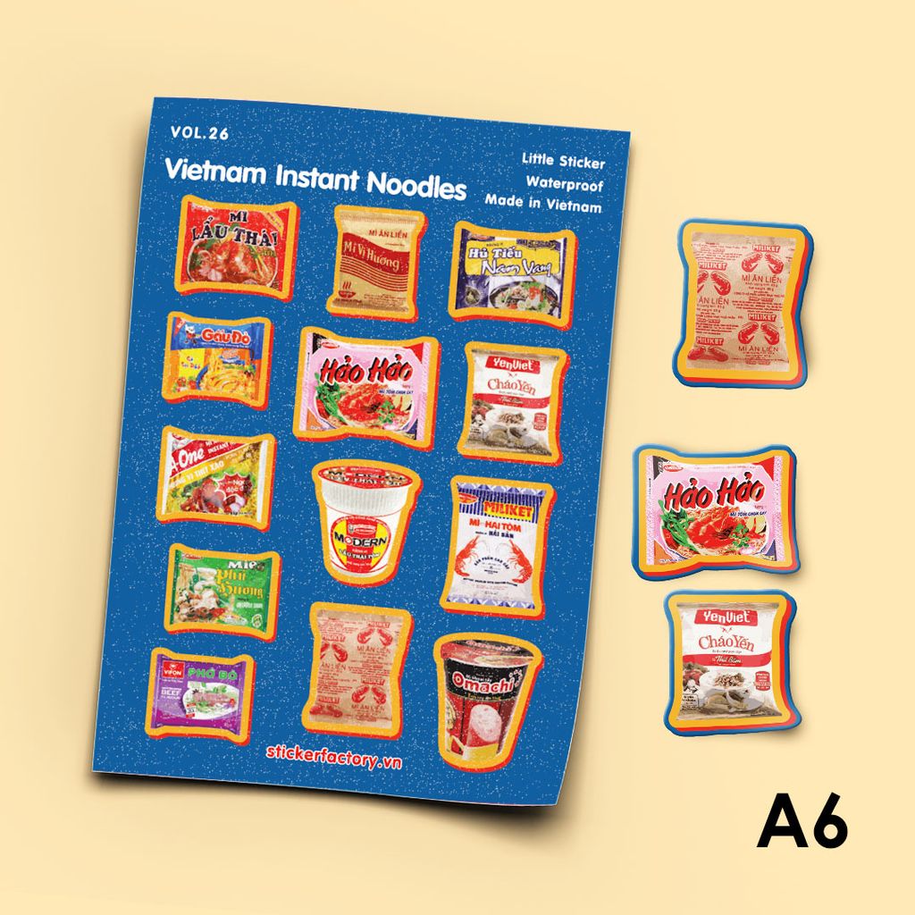  Vol.26 Vietnam Instant Noodles - Little sticker sheet A6 