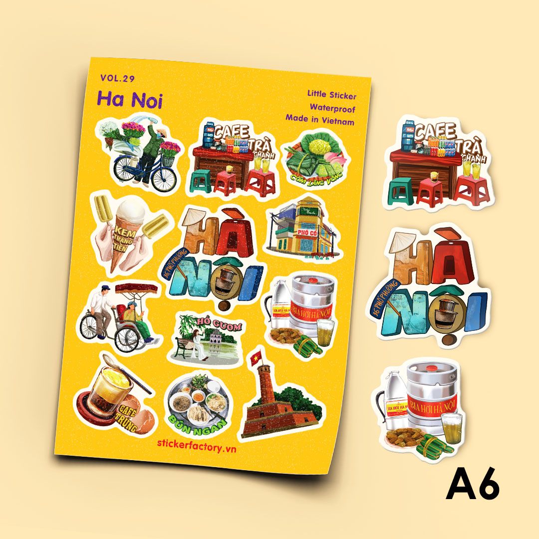 Vol.29 Ha Noi- Little sticker sheet A6