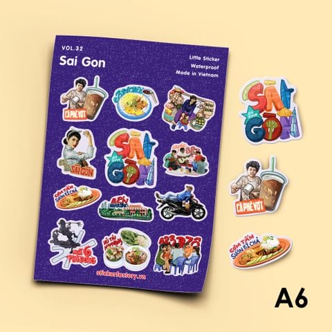  Vol.32 Sai Gon - Little sticker sheet A6 