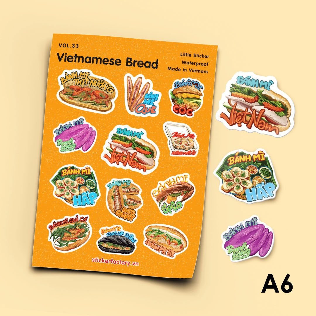 Vol.33 Vietnamese Bread - Little sticker sheet A6
