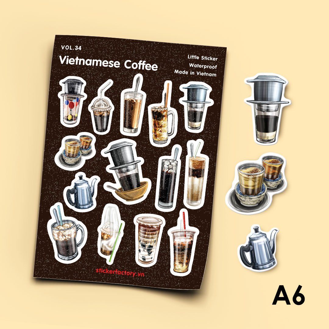 Vol.34 Vietnamese Coffee - Little sticker sheet A6