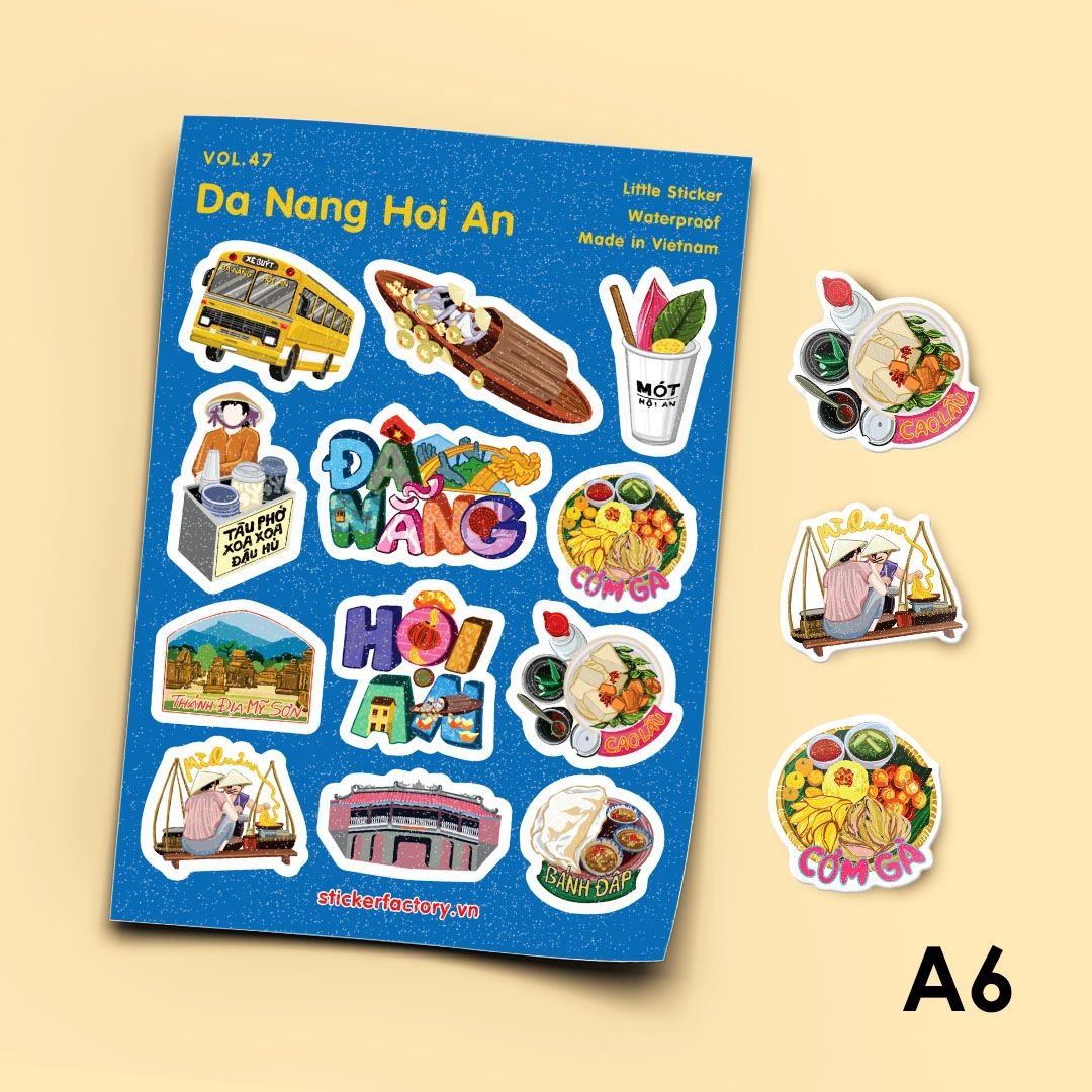 Vol.47 Da Nang Hoi An - Little sticker sheet A6