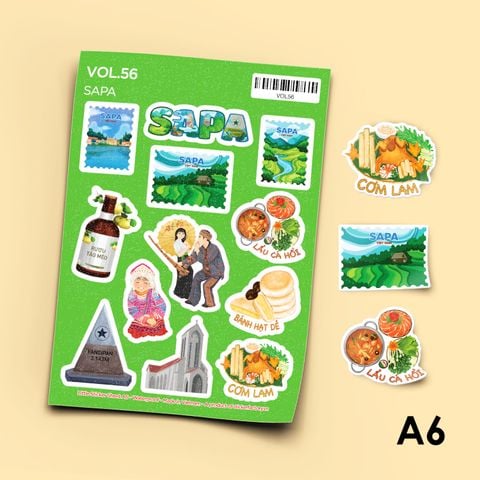 Vol.56 Sapa - Little sticker sheet A6 