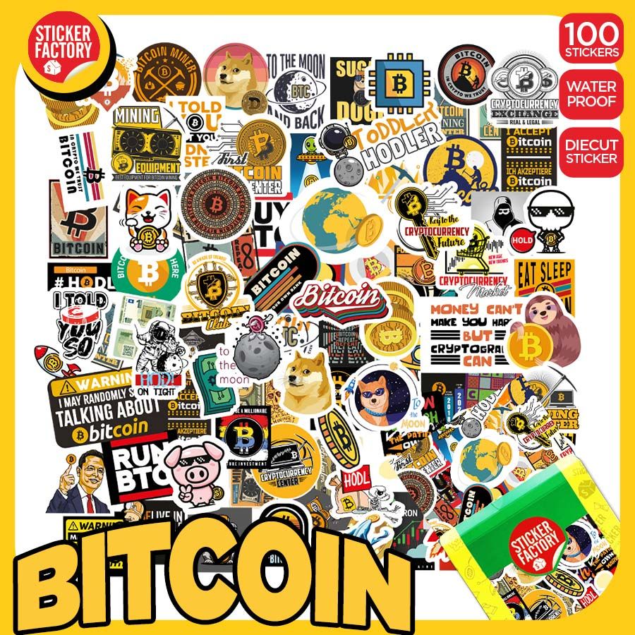  BITCOIN - Set 100 sticker hình dán 