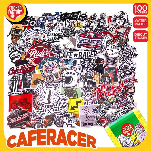 Set 100 Sticker hình dán- Cafe Racer – Sticker Factory
