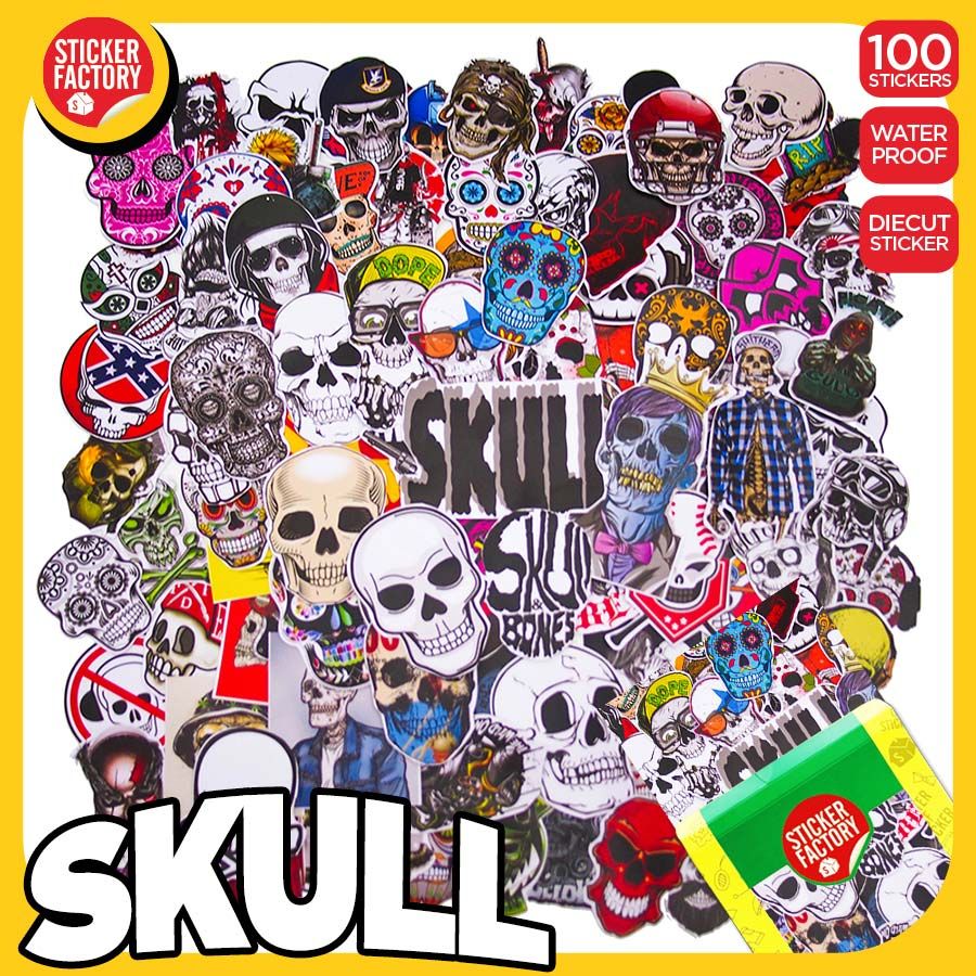 Skull - Set 100 sticker hình dán