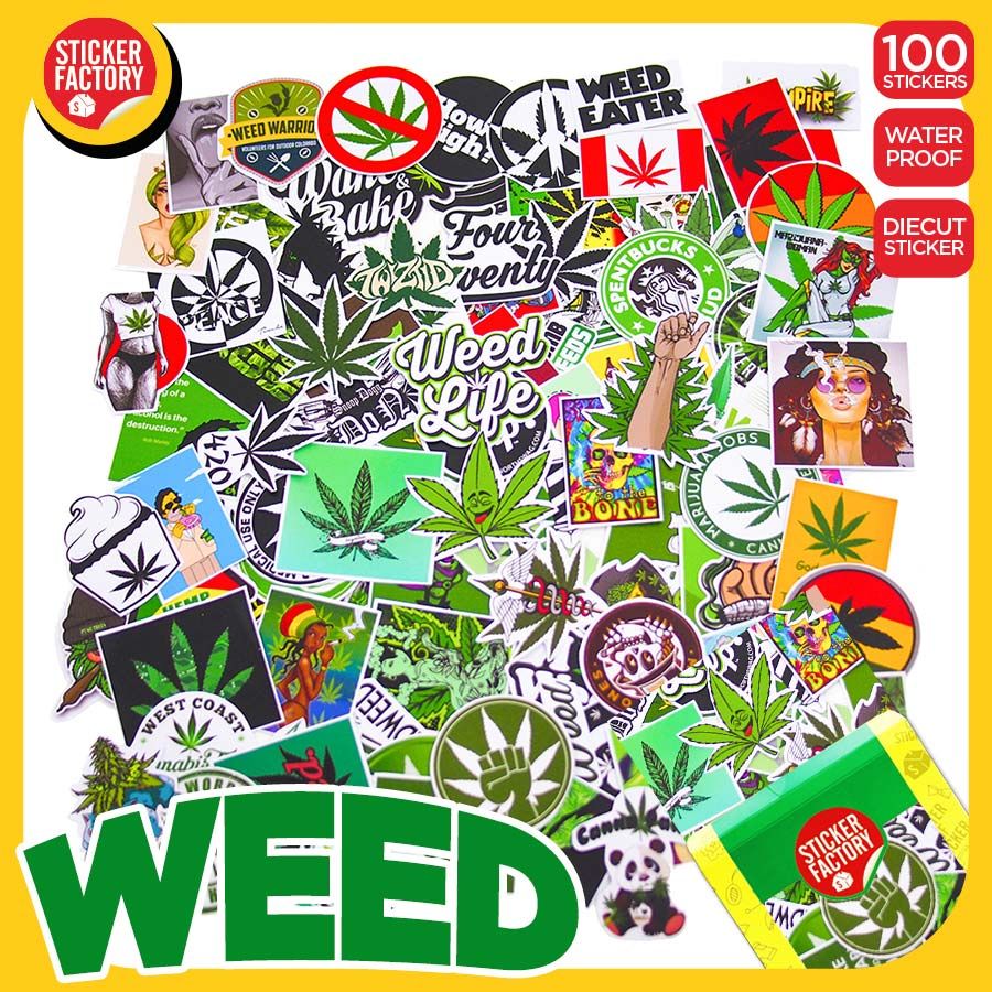 Set 100 sticker hình dán - Weed – Sticker Factory