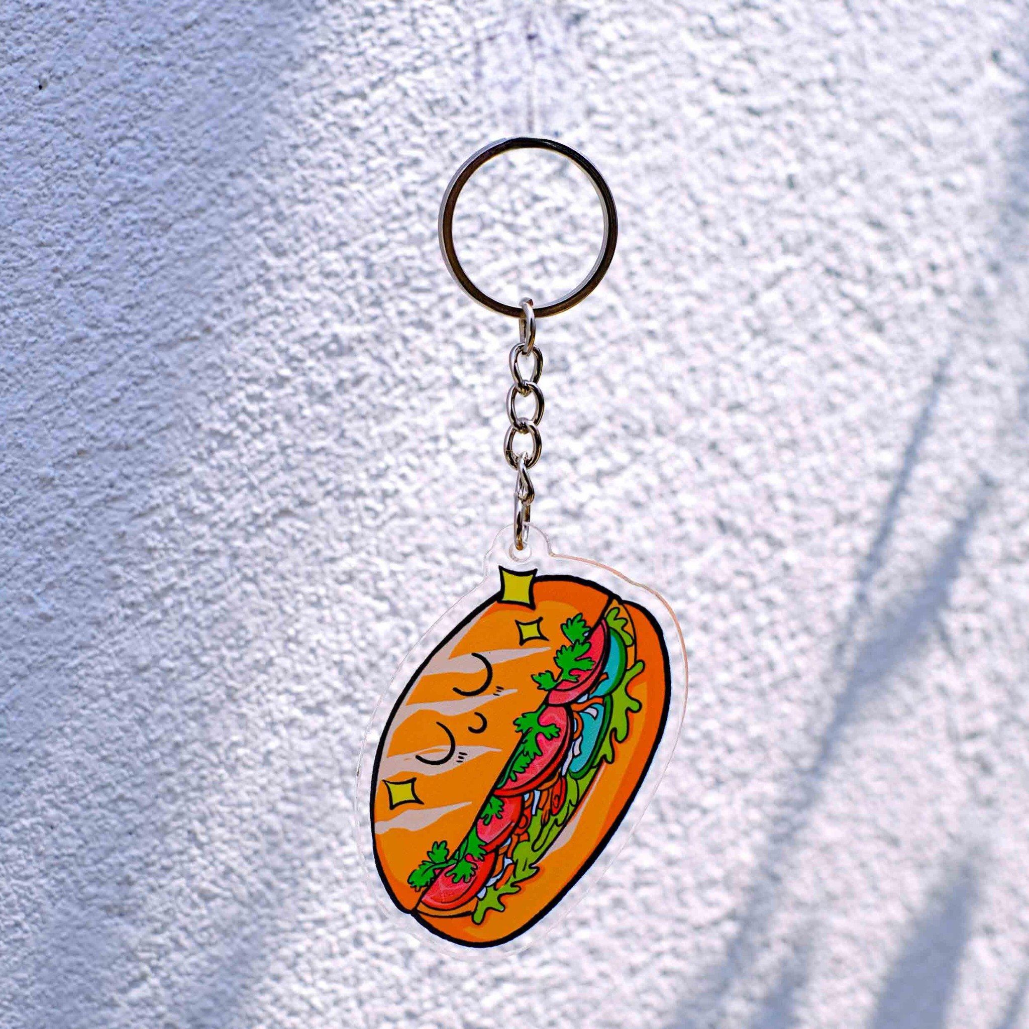 KC0018 Bánh Mì Cute - Móc khóa Acrylic