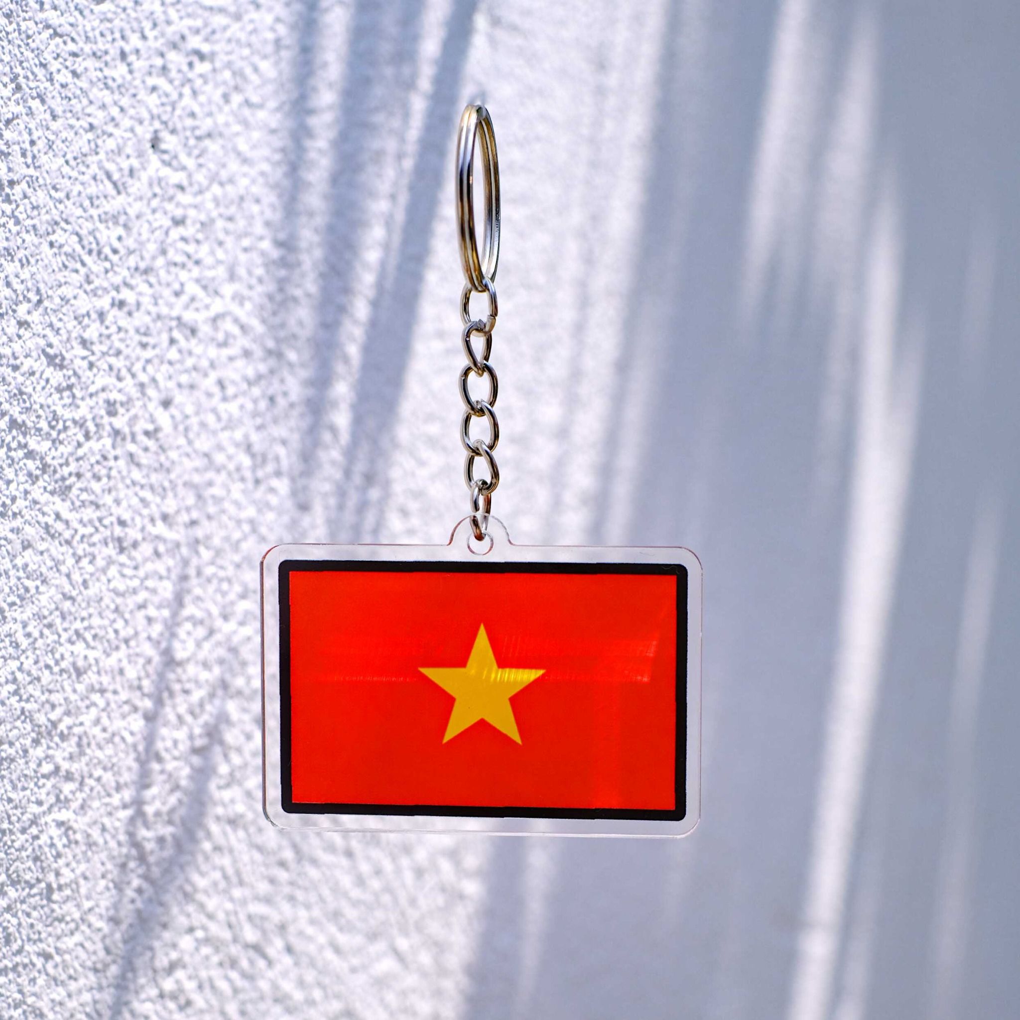 KC0002  Cờ Việt Nam Hình Chữ Nhật - Móc khóa Acrylic