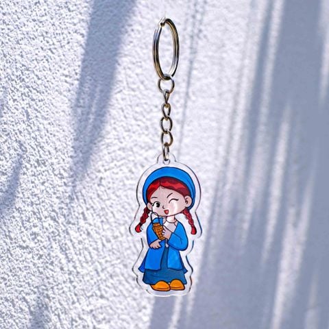  KC0009 Cô Gái Áo Tứ Thân - Móc khóa Acrylic 