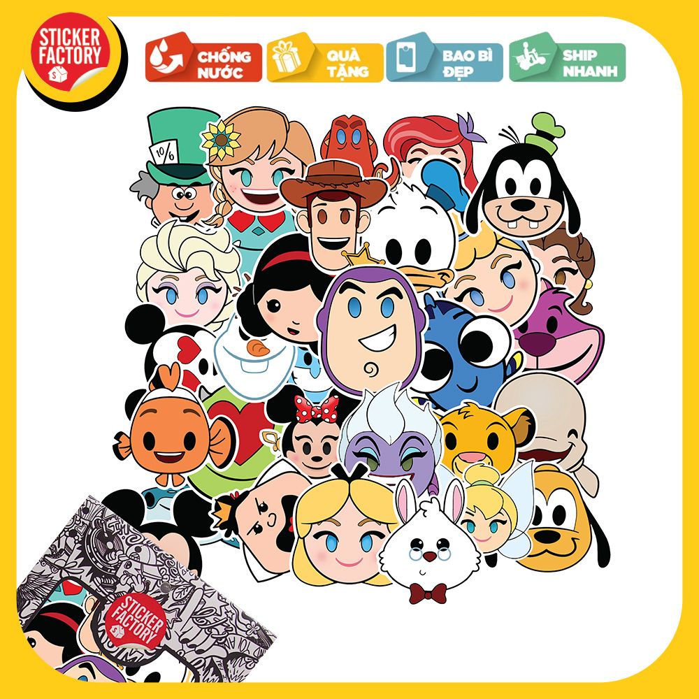 Disney Emoji - Set 30 sticker hình dán