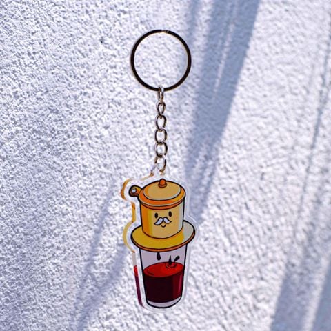  KC0016 Cà Phê Đen Cute - Móc khóa Acrylic 