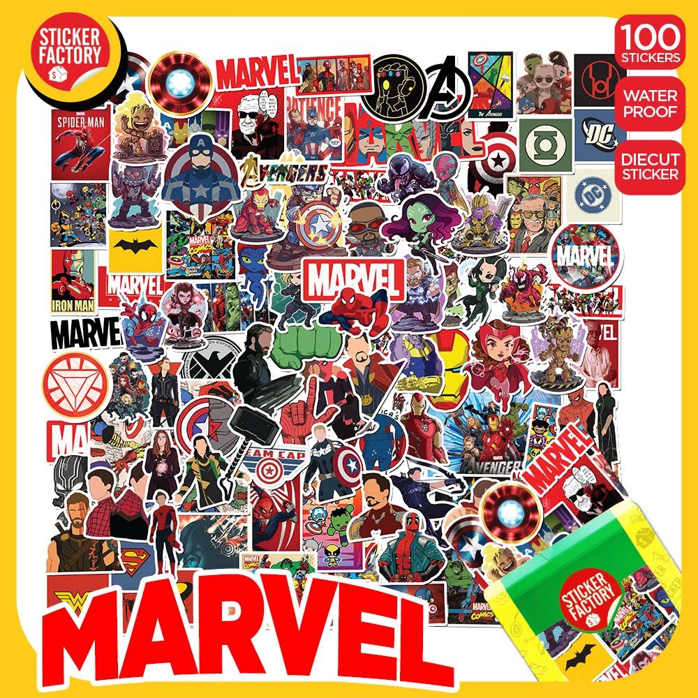 Set 100 Sticker hình dán - Marvel – Sticker Factory