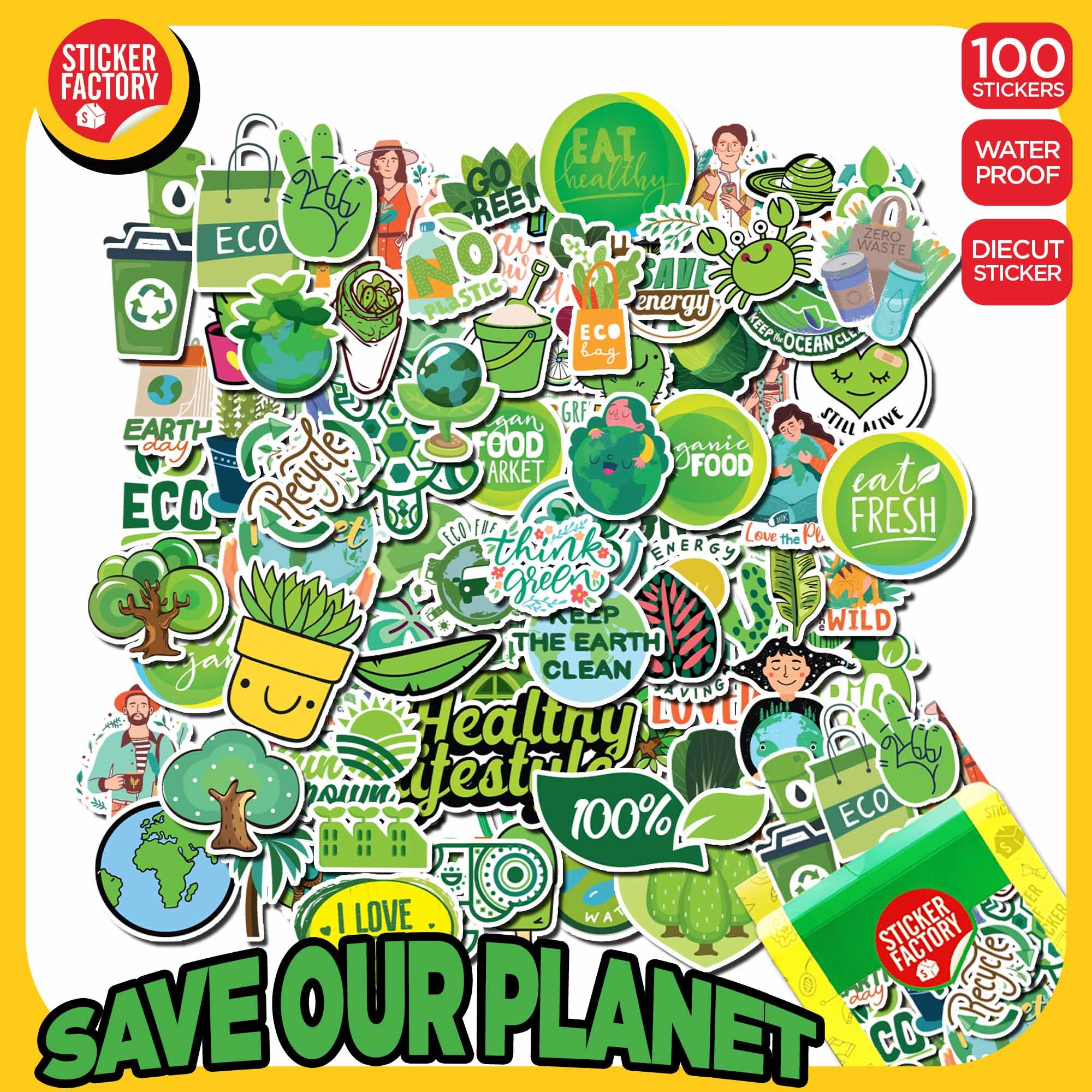 Save our planet - Set 100 sticker hình dán