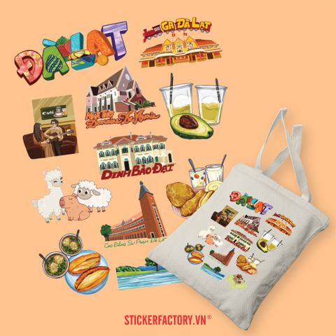  TOTE027 Đà Lạt - Túi Tote Canvas Bag 