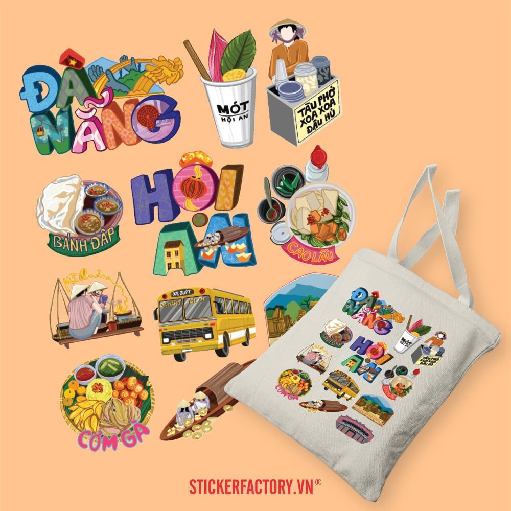 TOTE00028 Đà Nẵng Hội An - Túi Tote Canvas Bag