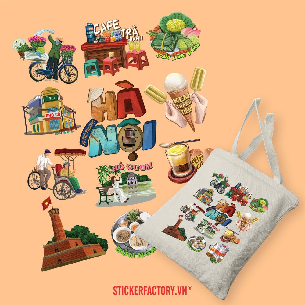 TOTE004 Hà Nội - Túi Tote Canvas Bag