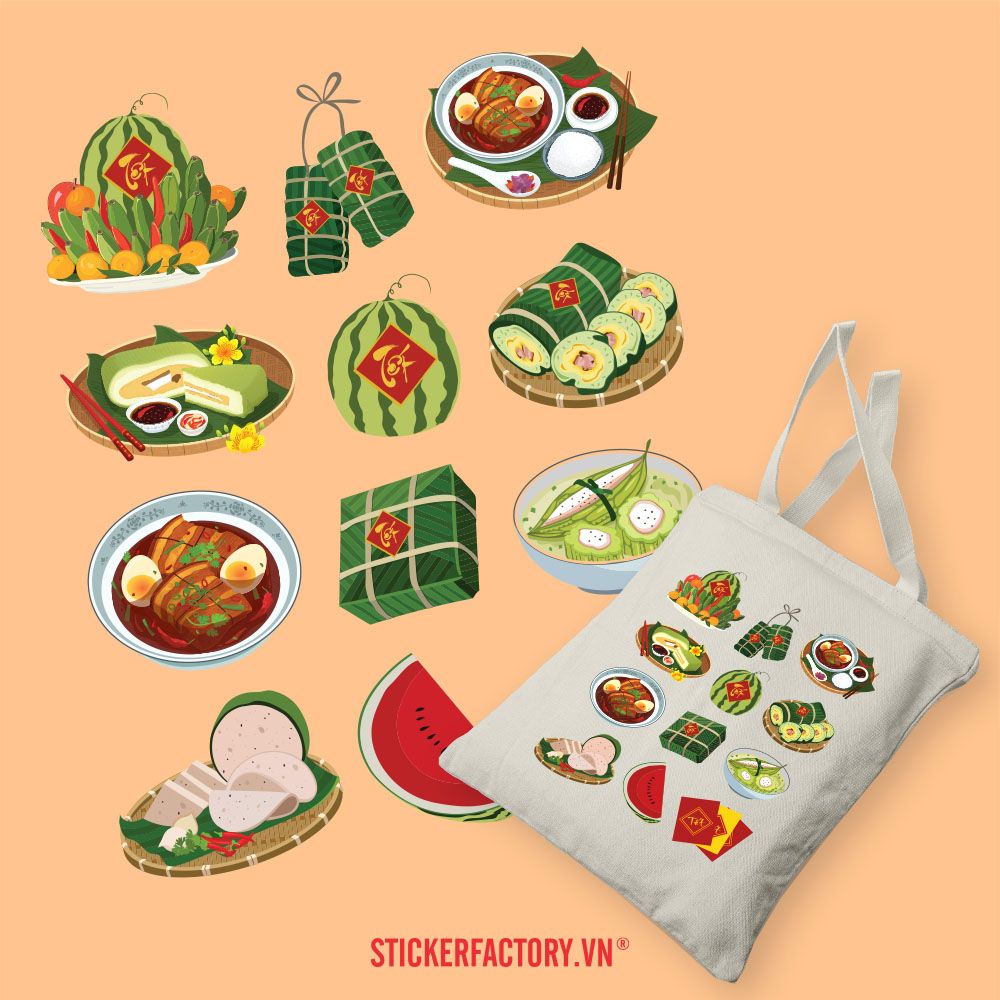 Taste of Vietnamese Tet - Túi Tote Canvas Bag