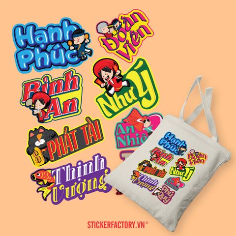  TOTE023 Vietnamese Wishes - Túi Tote Canvas Bag 