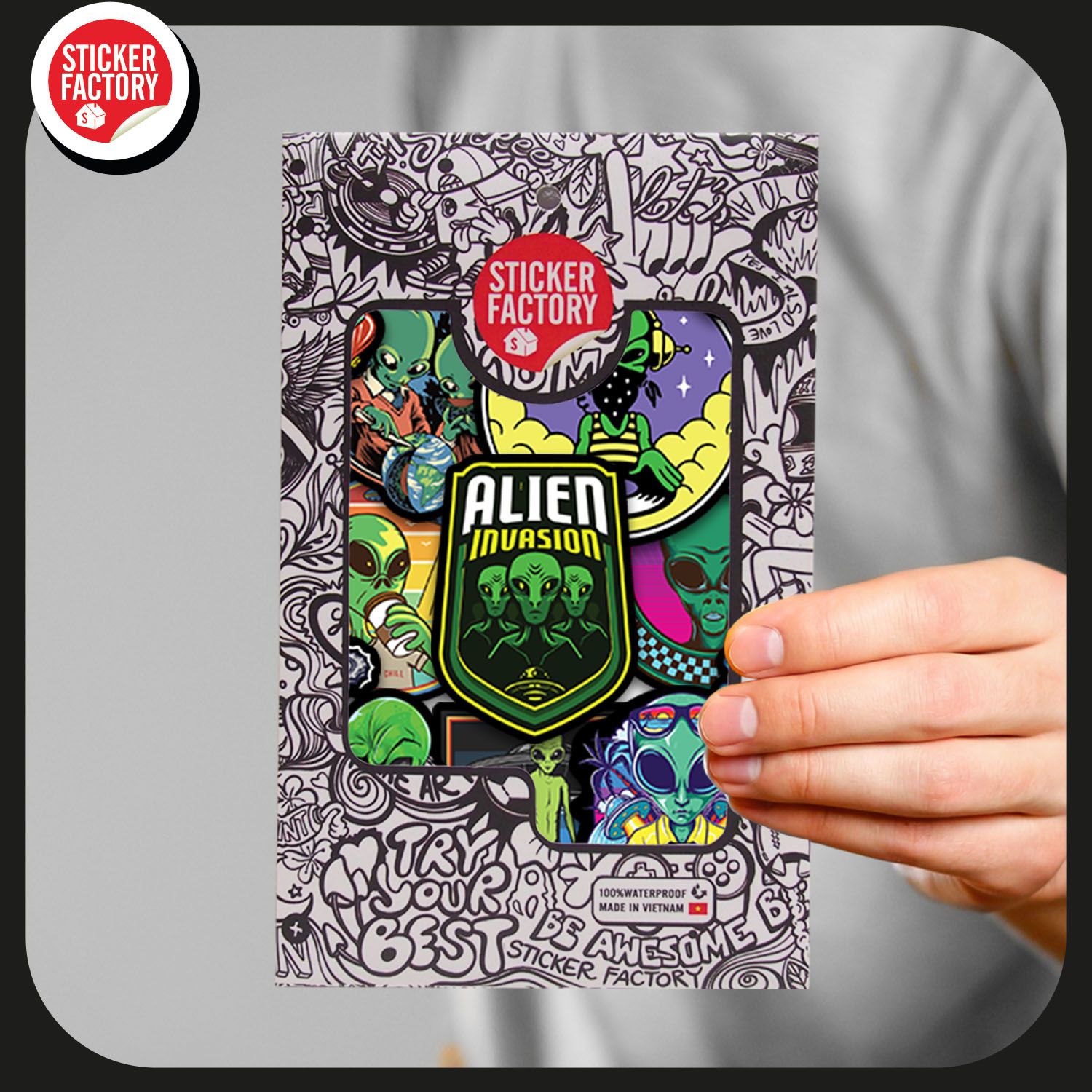 Aliens - Set 30 sticker hình dán