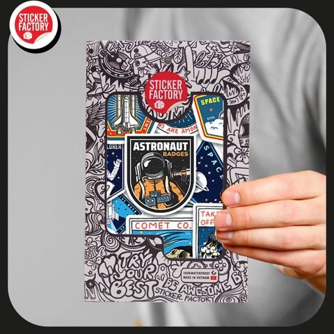  Astronaut Badges - Set 30 sticker hình dán 