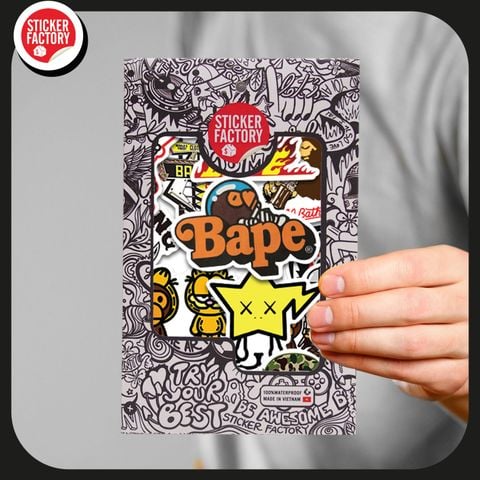  Bape - Set 30 sticker hình dán 