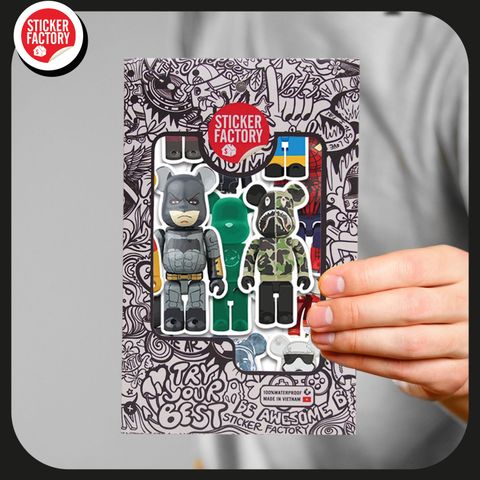  Bearbrick - Set 30 sticker hình dán 