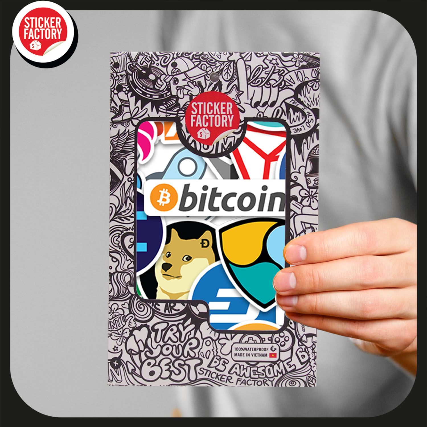 Bitcoin Cryptocurrency - Set 30 sticker hình dán