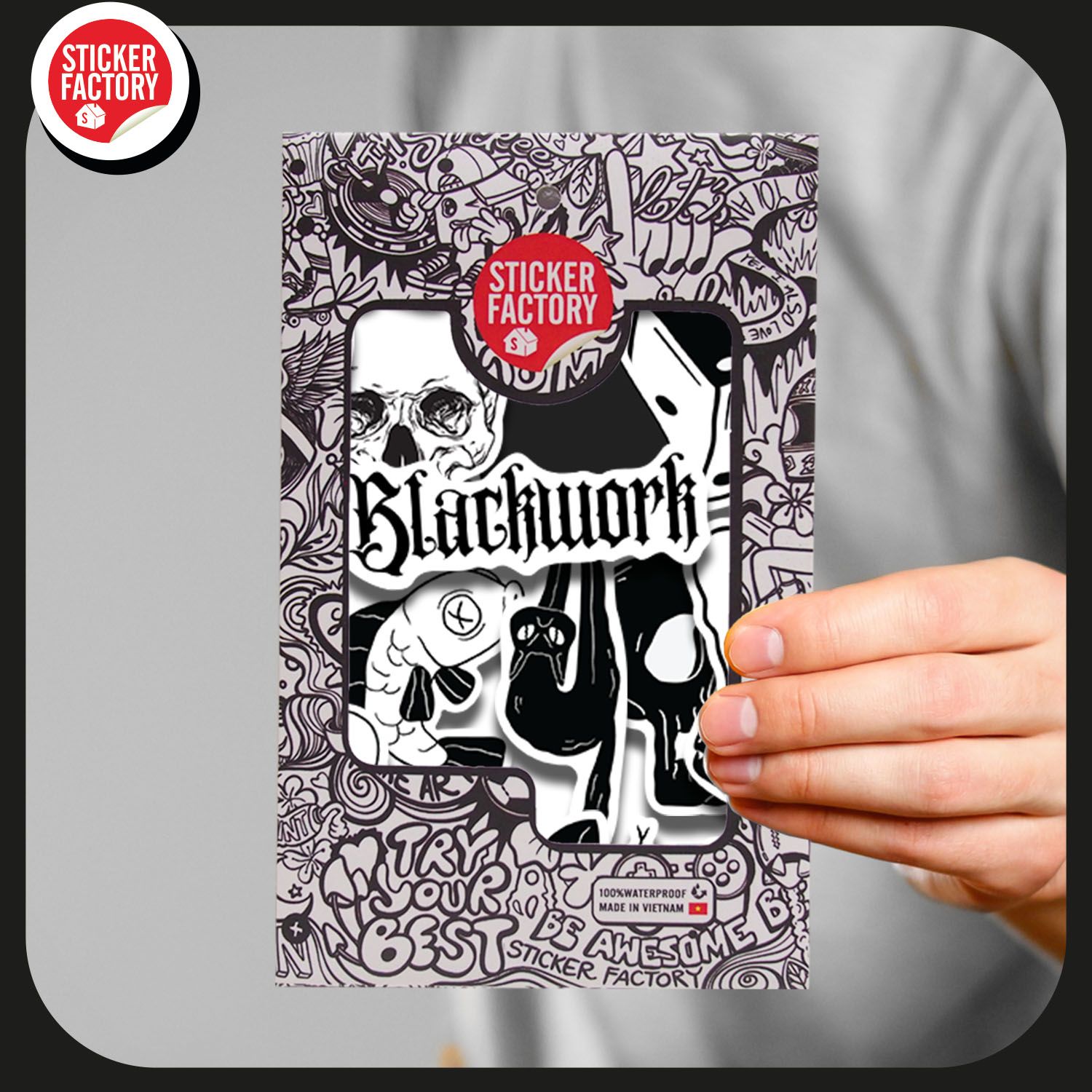 Blackwork - Set 30 sticker hình dán