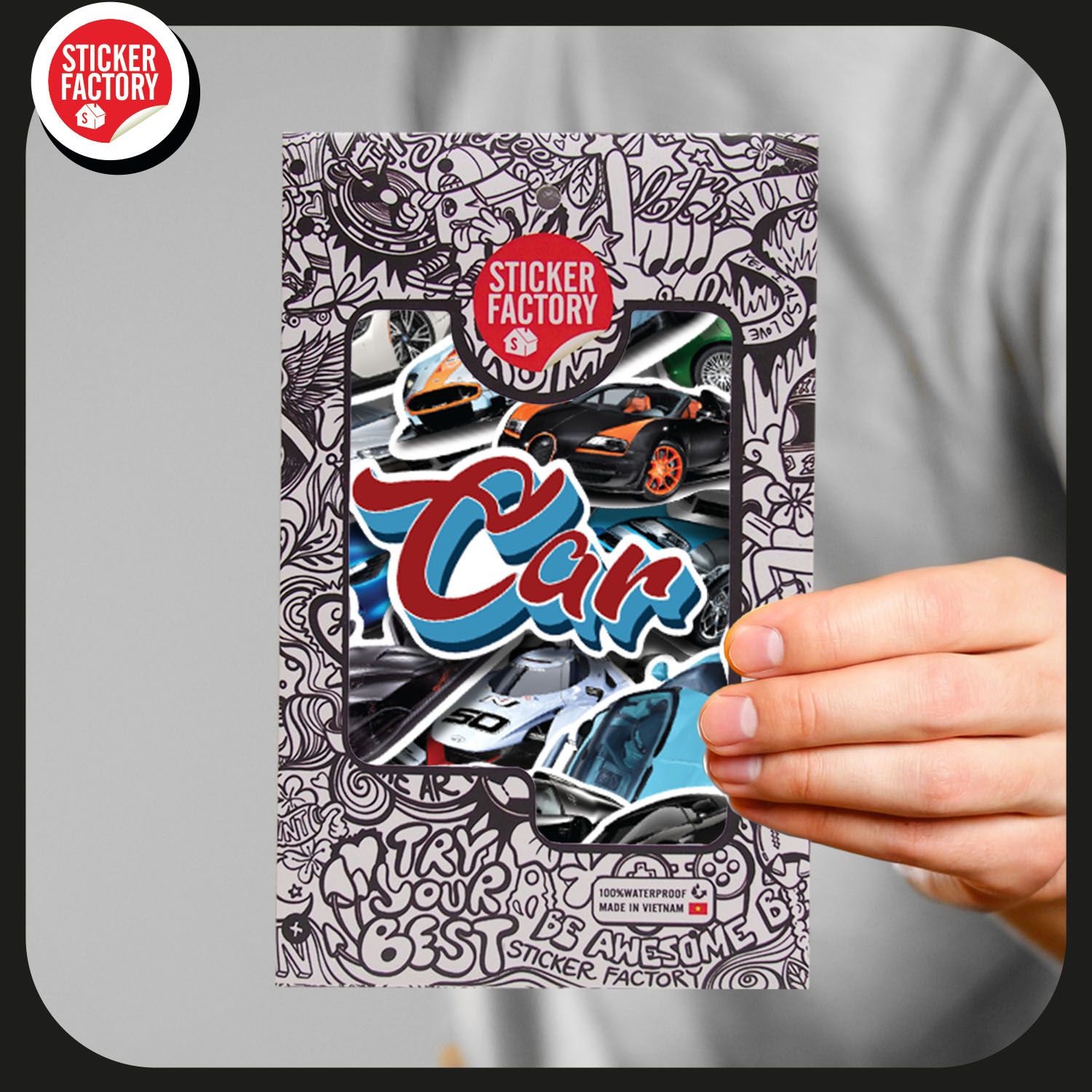 Car - Set 30 sticker hình dán